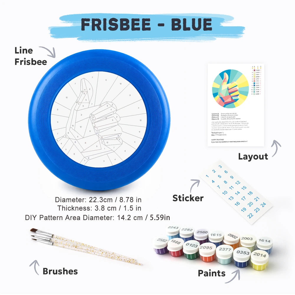 Paint by Numbers - Frisbee | Shaka Hand