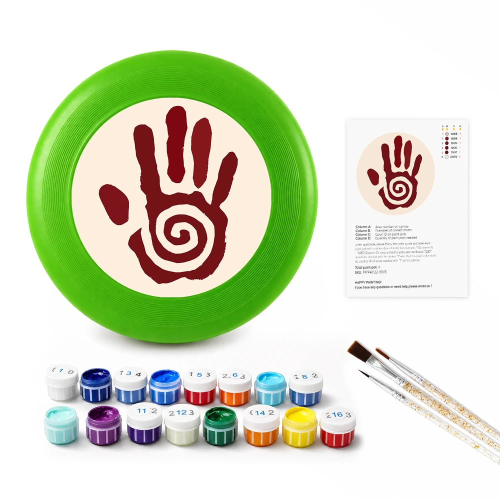 Paint by Numbers - Frisbee | Spiral Hand Symbol