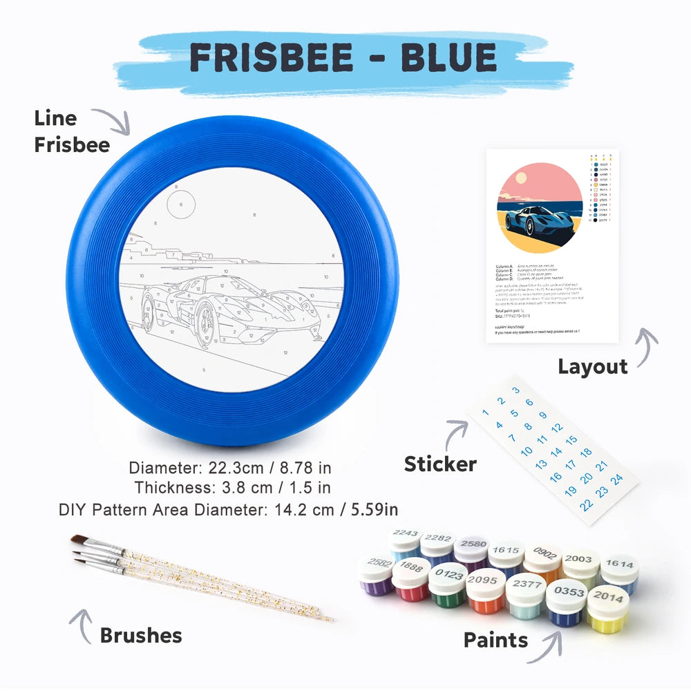 Paint by Numbers - Frisbee | Sports Car at Dusk