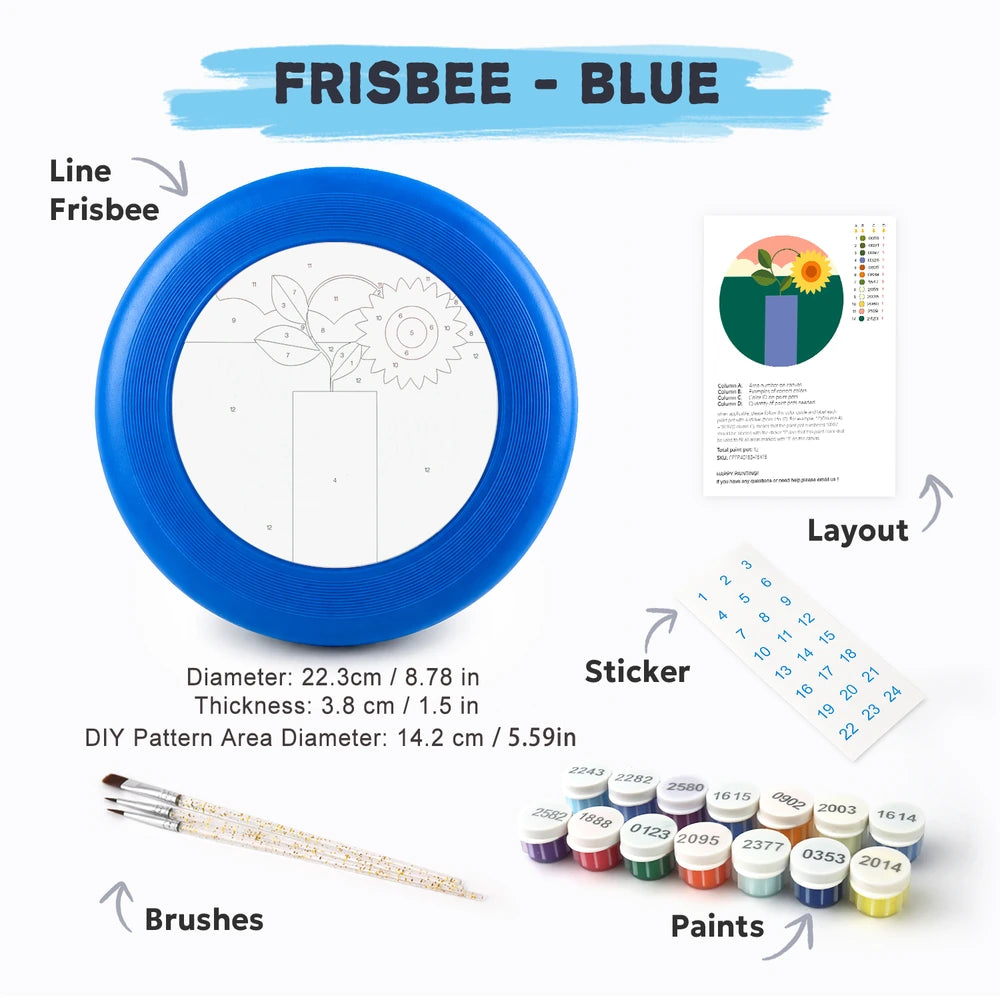 Paint by Numbers - Frisbee | Sunflower in a Vase