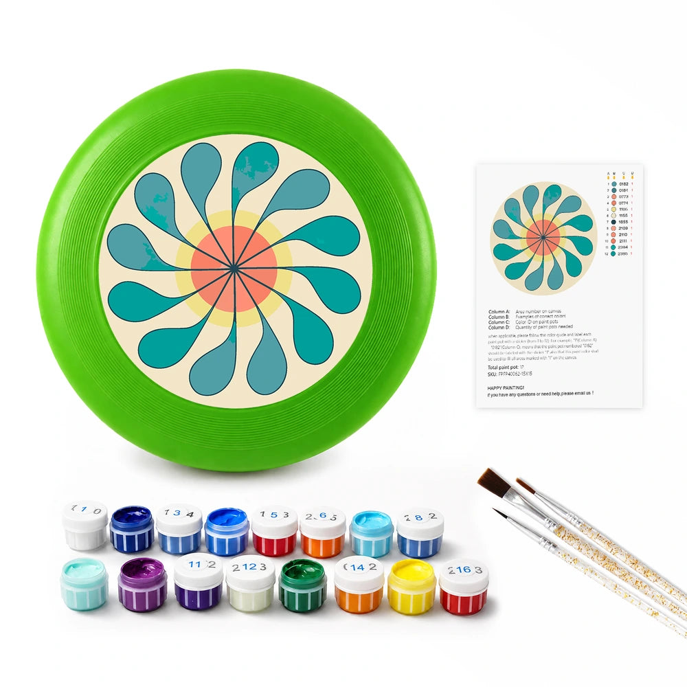 
Paint by Numbers - Frisbee | Teal Rosette