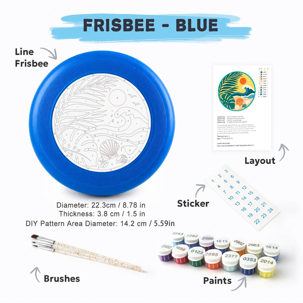
Paint by Numbers - Frisbee | Tropical Beach Circle