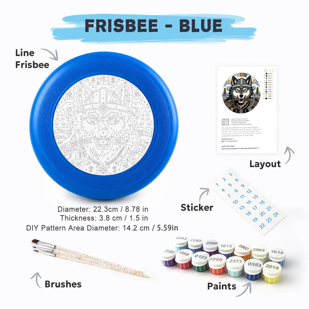 Paint by Numbers - Frisbee | Viking Wolf