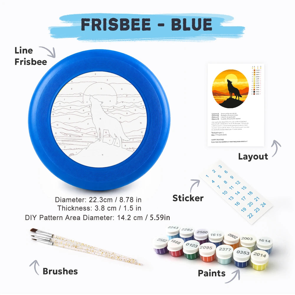 Paint by Numbers - Frisbee | Wolf at Sunset