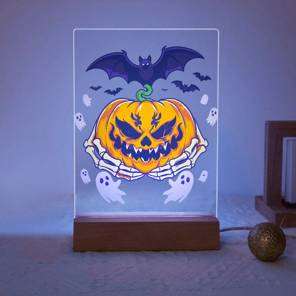
Paint by Numbers - Halloween Light | Bat over the Grinning Pumpkin