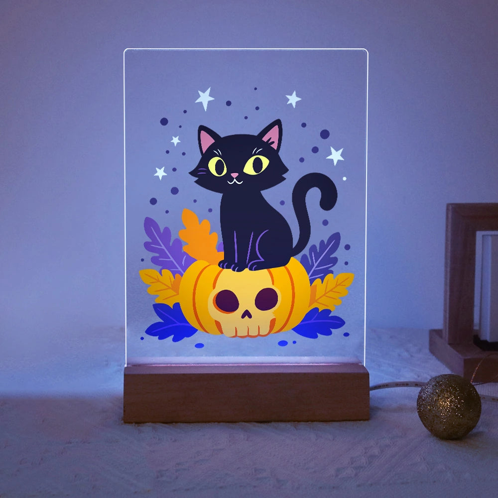 Paint by Numbers - Halloween Light | Black Cat on a Pumpkin