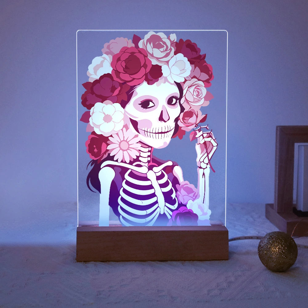 
Paint by Numbers - Halloween Light | Rose Skull Lady