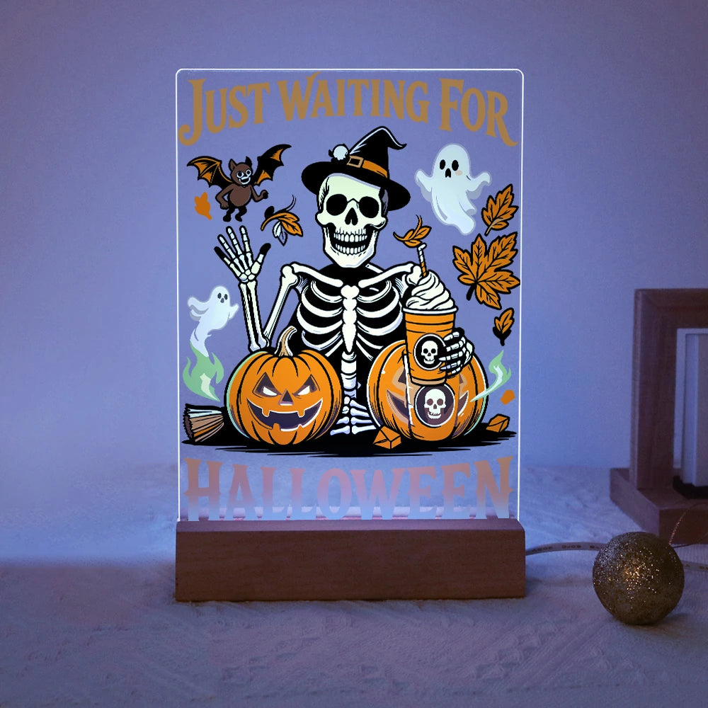 
Paint by Numbers - Halloween Light | Skeleton Waiting for Halloween