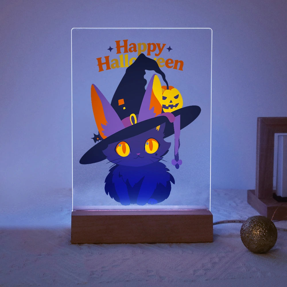 
Paint by Numbers - Halloween Light | Witch Cat in a Big Hat
