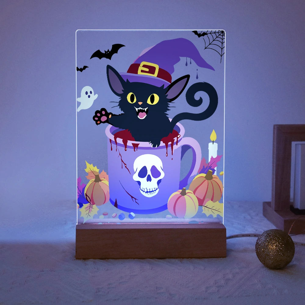 
Paint by Numbers - Halloween Light | Witch Cat in a Teacup