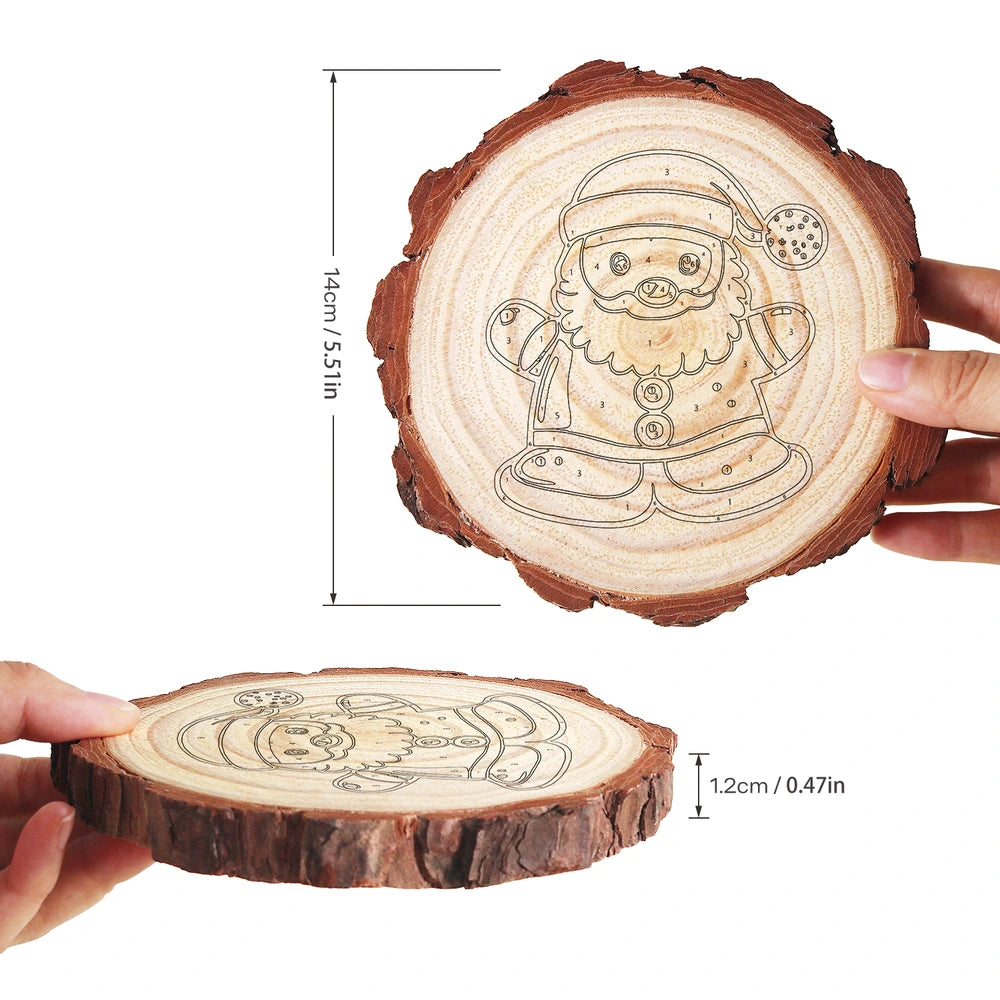 
Paint by Numbers - Wood Slice | Santa Chick