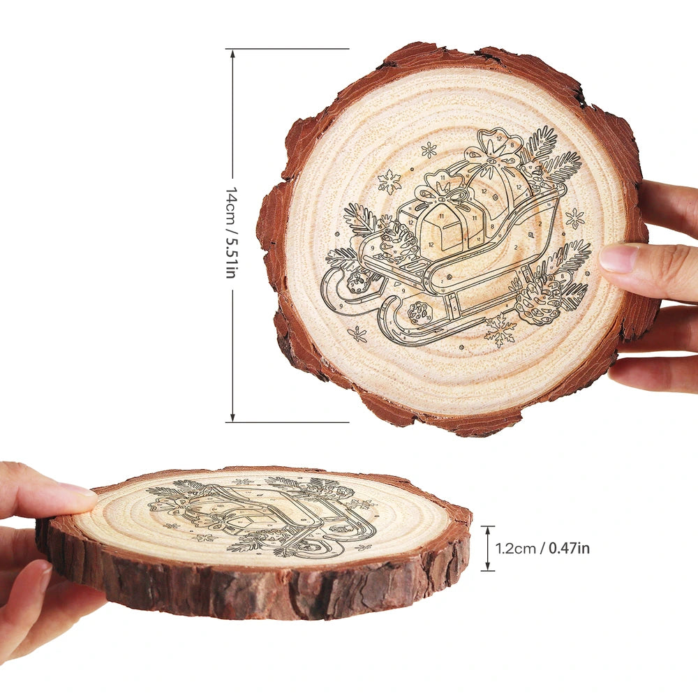 Paint by Numbers - Wood Slice | Sleigh Full of Gifts