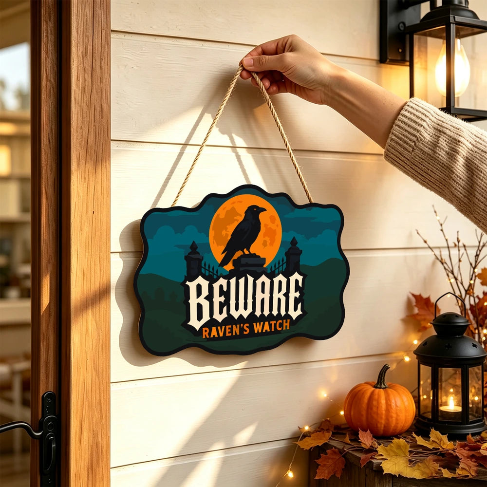 Paint by Numbers - Wooden Door Hanger | Beware Raven's Watch