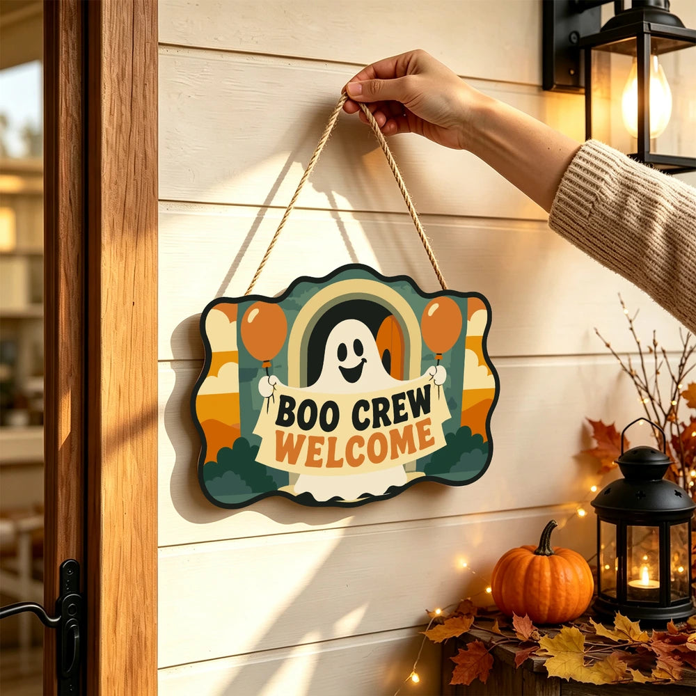 Paint by Numbers - Wooden Door Hanger | Boo Crew Welcome