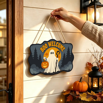 Paint by Numbers - Wooden Door Hanger | Boo Welcome Ghost