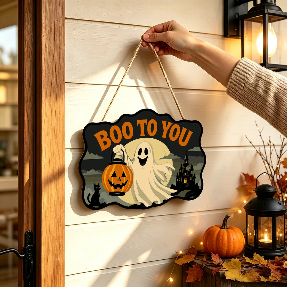 
Paint by Numbers - Wooden Door Hanger | Boo to You