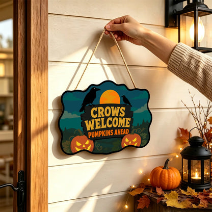 Paint by Numbers - Wooden Door Hanger | Crows Welcome