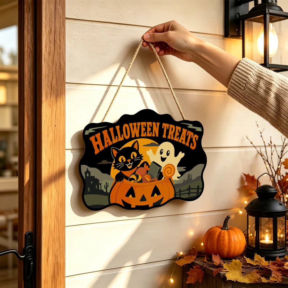 
Paint by Numbers - Wooden Door Hanger | Halloween Treats