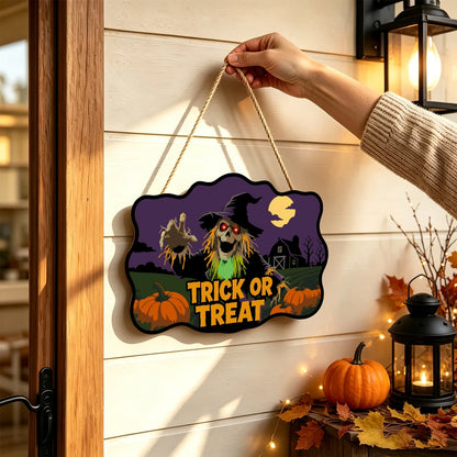 Paint by Numbers - Wooden Door Hanger | Trick or Treat Scarecrow
