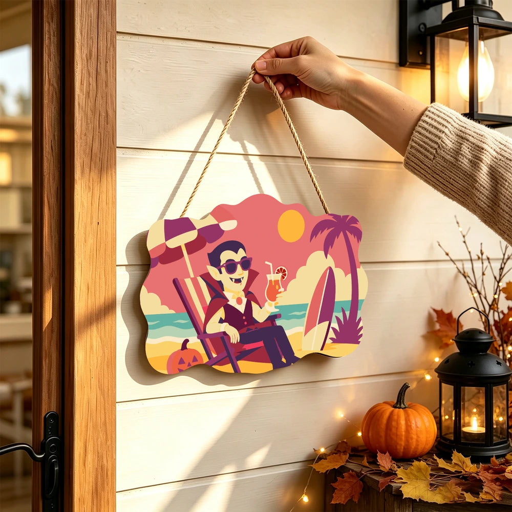 Paint by Numbers - Wooden Door Hanger | Vampire on Vacation