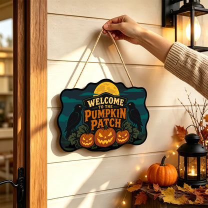 Paint by Numbers - Wooden Door Hanger | Welcome to the Pumpkin Patch Crows