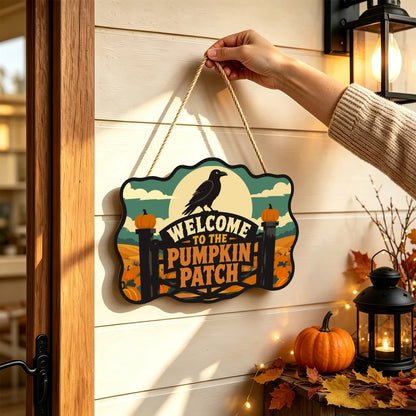 Paint by Numbers - Wooden Door Hanger | Welcome to the Pumpkin Patch Gate
