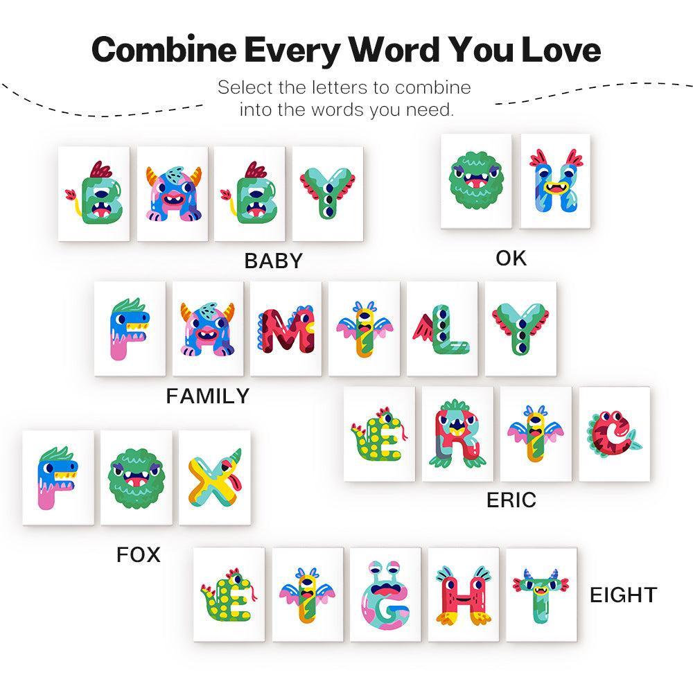 Paint by Numbers – Alphabet Painting Kit | A to Z Cute Monster Letters