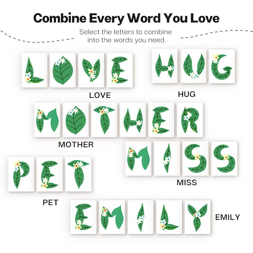 Paint by Numbers – Alphabet Painting Kit | A to Z Leafy Green Letters