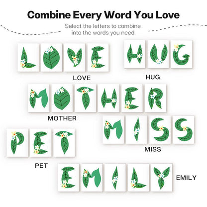 Paint by Numbers – Alphabet Painting Kit | A to Z Leafy Green Letters