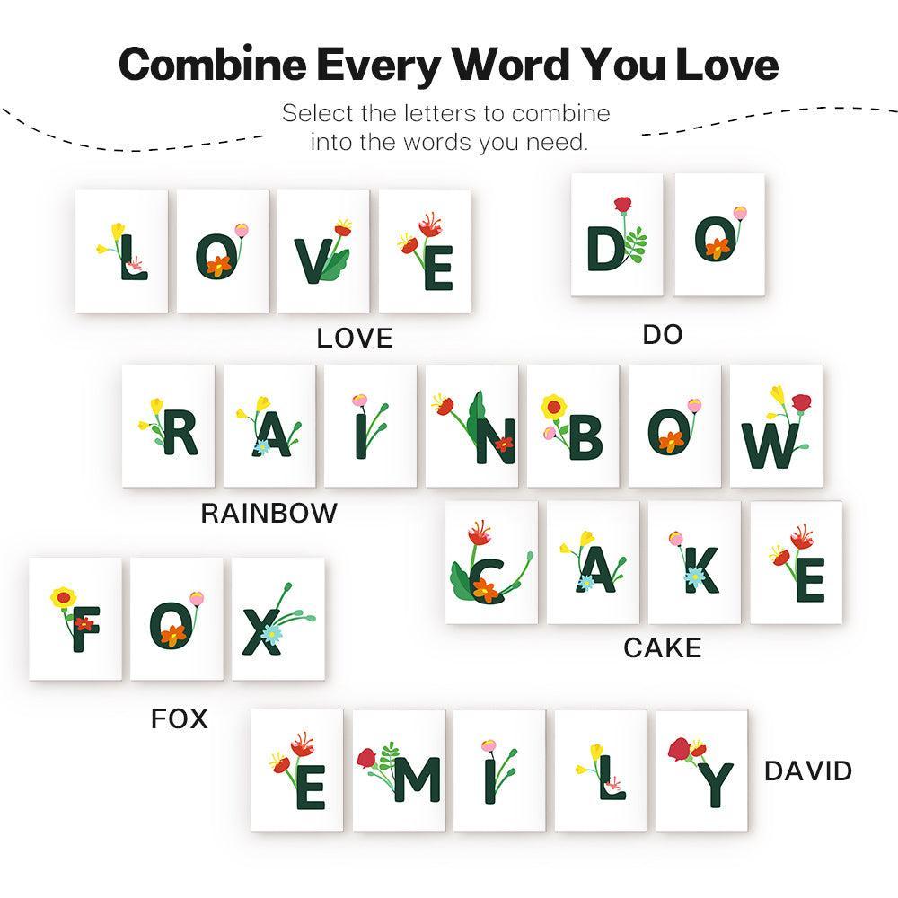 Paint by Numbers – Alphabet Painting Kit | A to Z Floral Letters