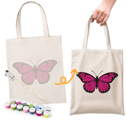 Paint by Numbers – DIY Totebag | Butterfly Charm