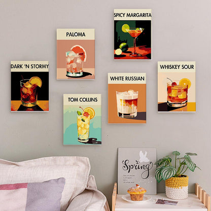 Paint by Numbers – 6 Mini Paintings | Signature Cocktails Set