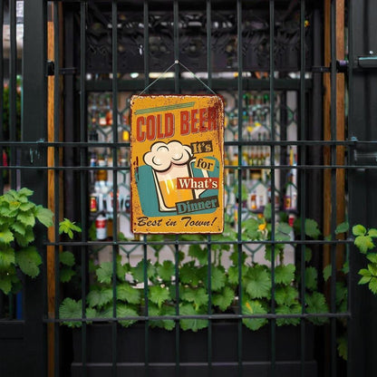 Paint by Numbers – Vintage Metal Bar Art | Cold Beer for Dinner