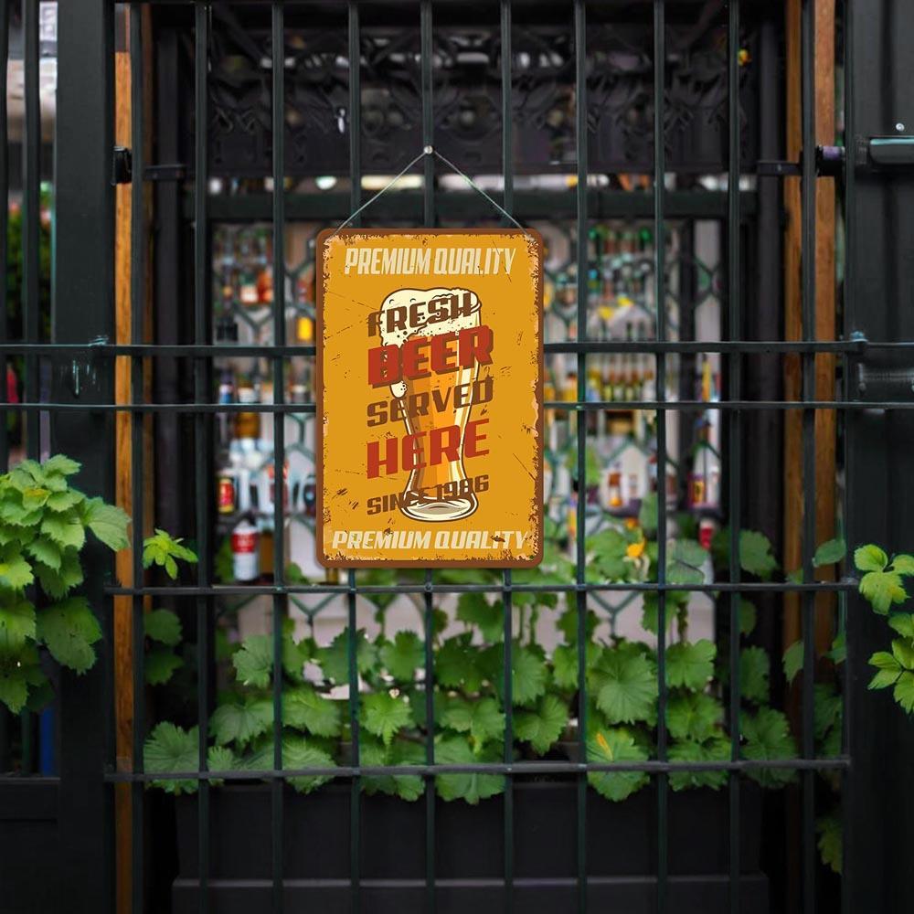 Paint by Numbers – Vintage Metal Bar Art | Fresh Beer Served Here