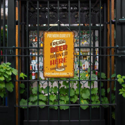 Paint by Numbers – Vintage Metal Bar Art | Fresh Beer Served Here
