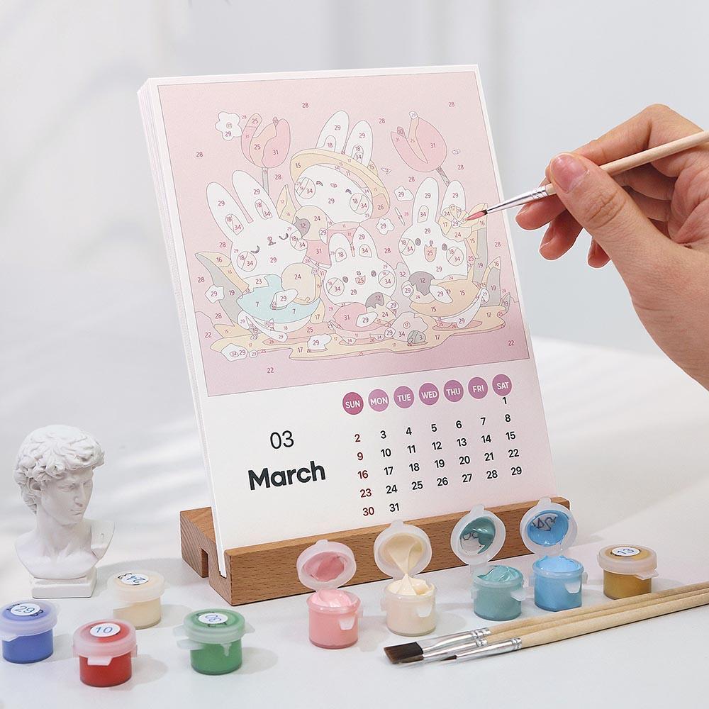 Paint by Numbers - 2025 Desk Calendar - Cute Critter Parade