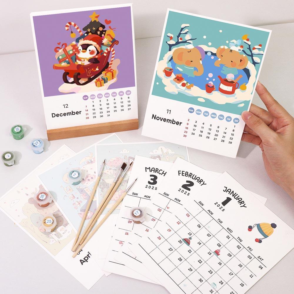 
Paint by Numbers - 2025 Desk Calendar - Cute Critter Parade
