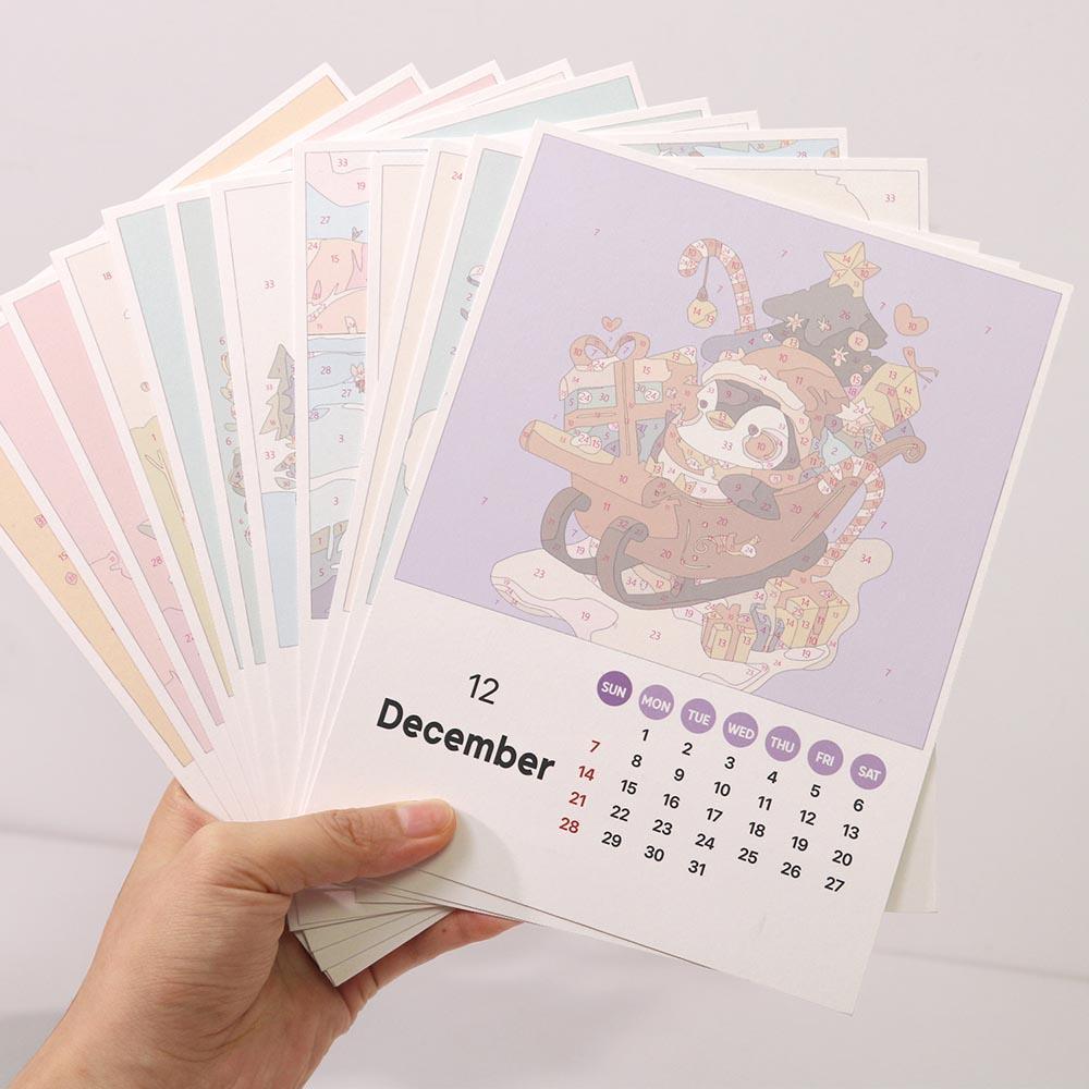 
Paint by Numbers - 2025 Desk Calendar - Cute Critter Parade