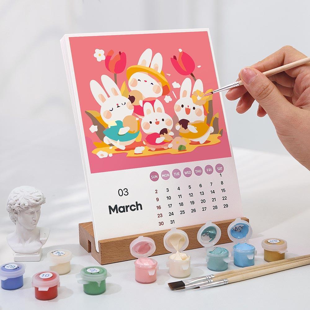 Paint by Numbers - 2025 Desk Calendar - Cute Critter Parade