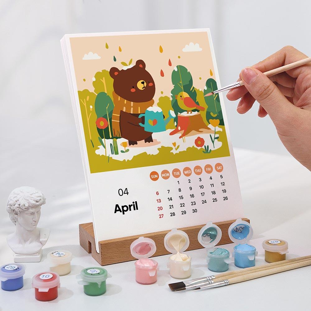 Paint by Numbers - 2025 Desk Calendar - Cute Critter Parade