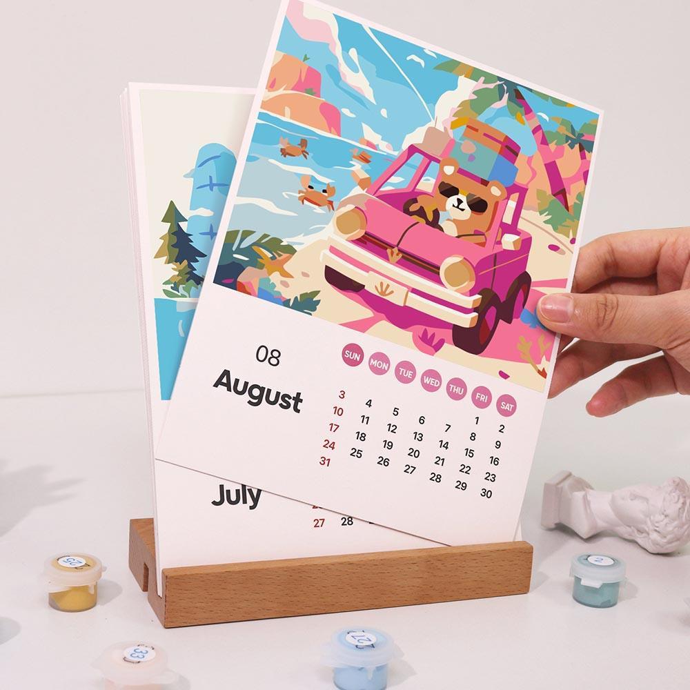 Paint by Numbers - 2025 Desk Calendar - Cute Critter Parade