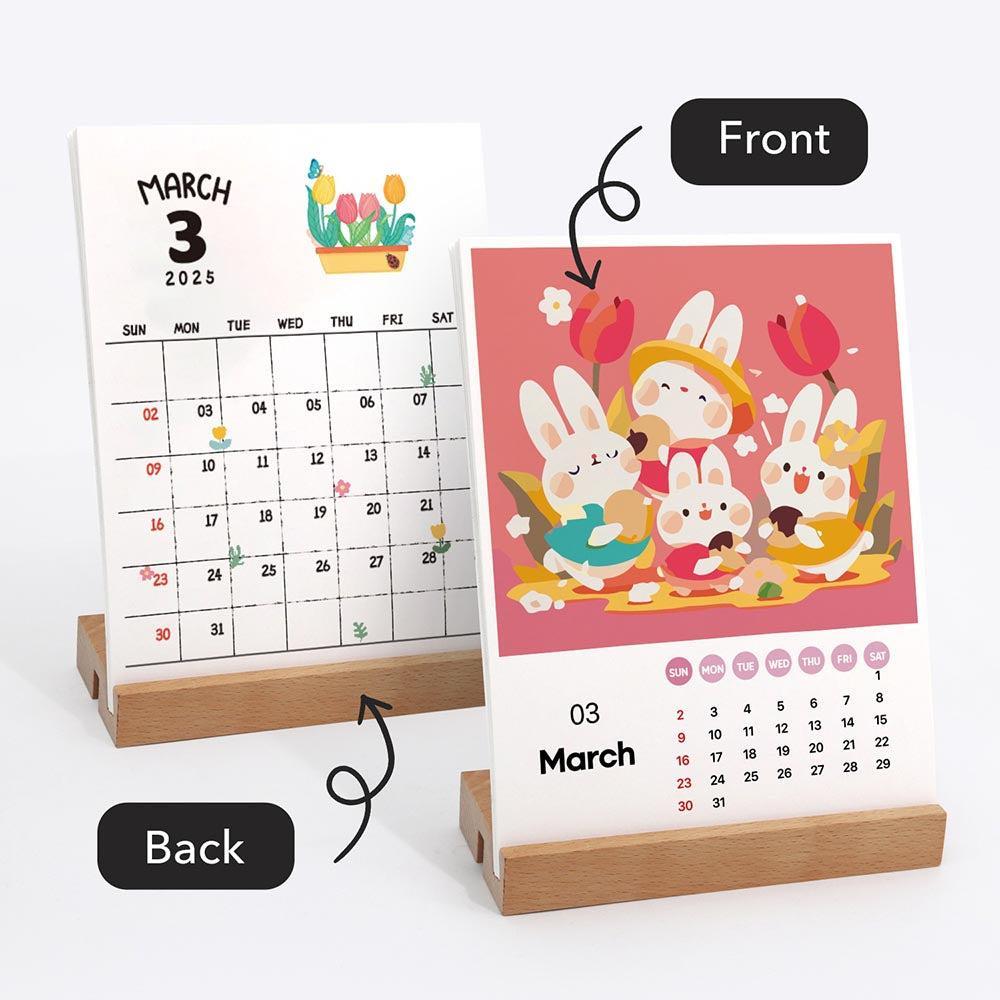 Paint by Numbers - 2025 Desk Calendar - Cute Critter Parade