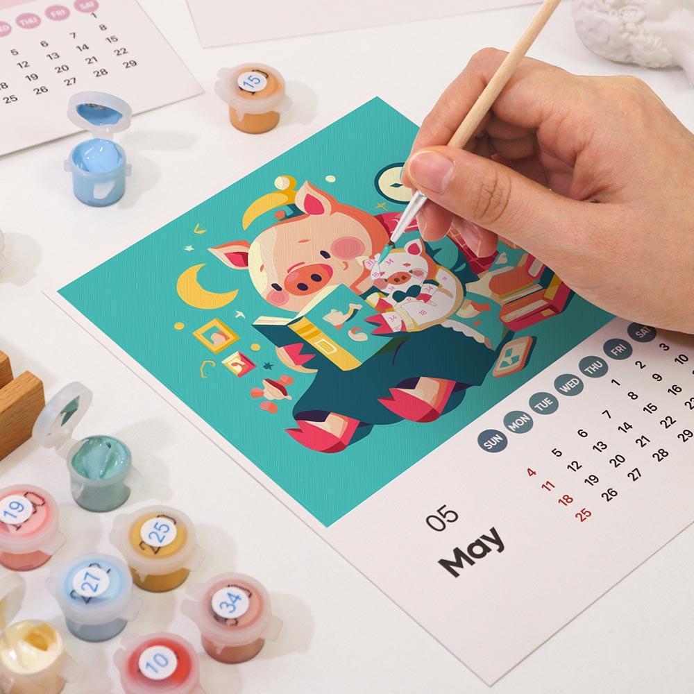 
Paint by Numbers - 2025 Desk Calendar - Cute Critter Parade