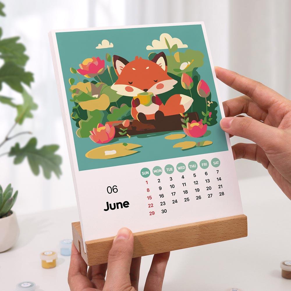 Paint by Numbers - 2025 Desk Calendar - Cute Critter Parade