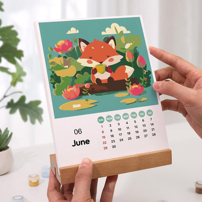 Paint by Numbers - 2025 Desk Calendar - Cute Critter Parade