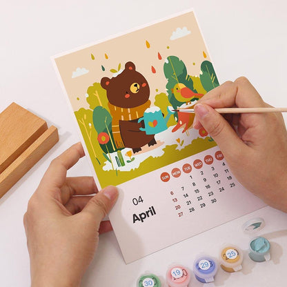 Paint by Numbers - 2025 Desk Calendar - Cute Critter Parade