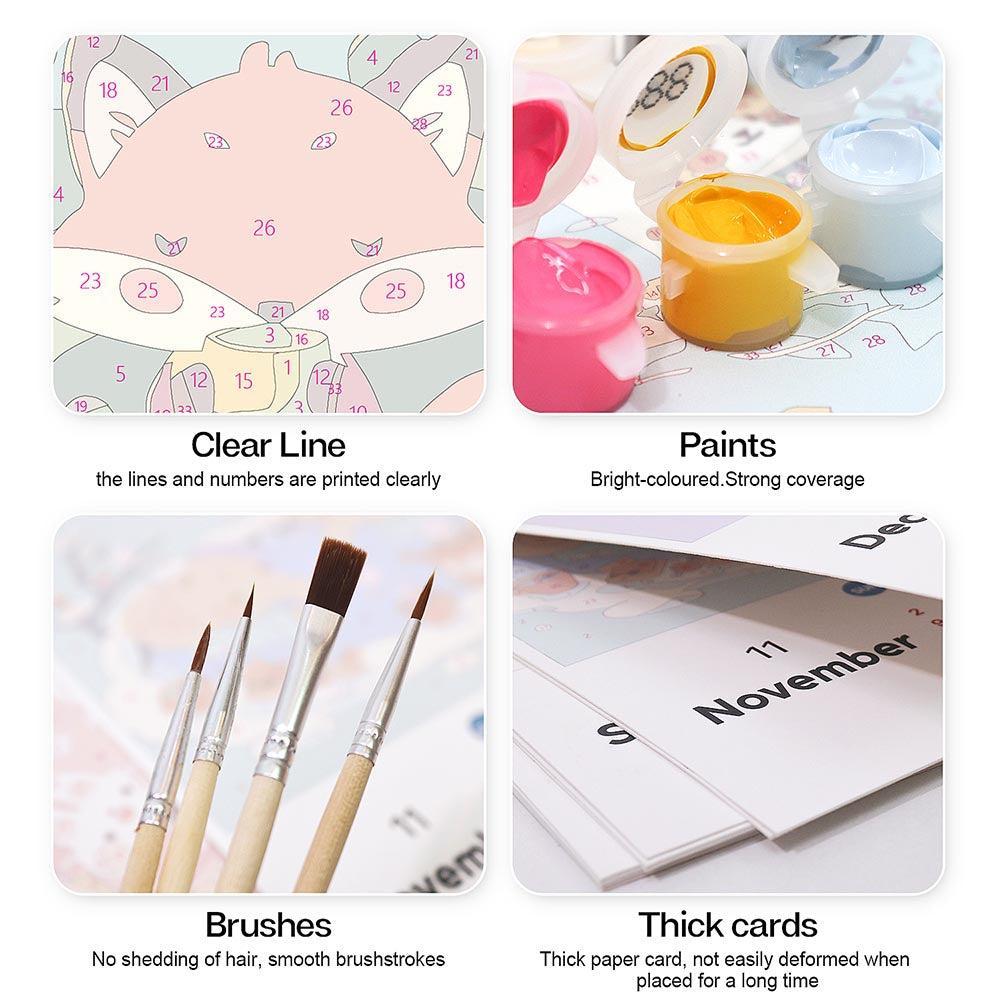 Paint by Numbers - 2025 Desk Calendar - Cute Critter Parade