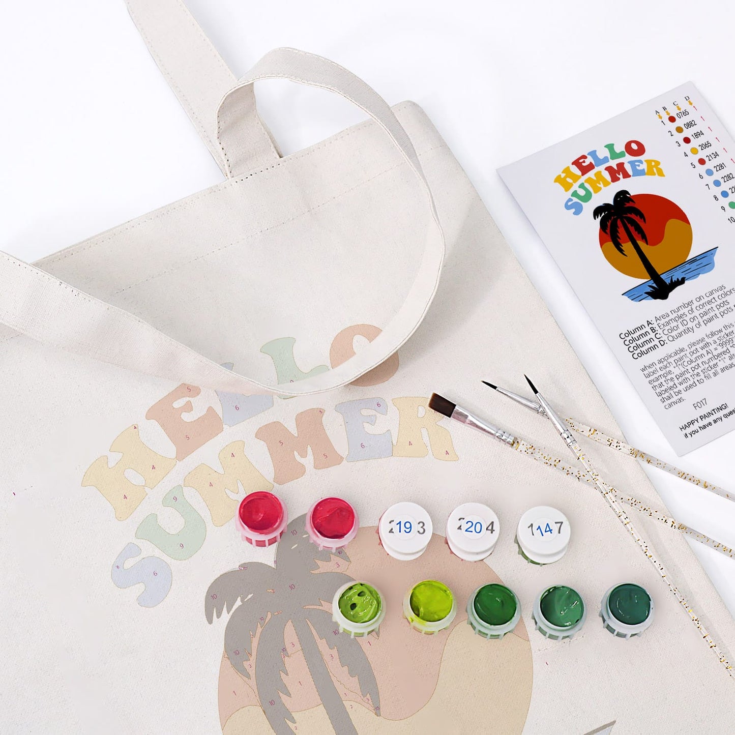 Paint by Numbers – DIY Totebag | Hello Summer