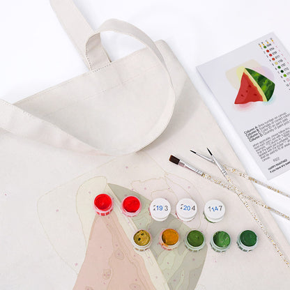 Paint by Numbers - DIY Totebag | Watermelon Slice
