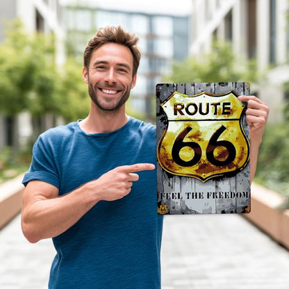 Paint by Numbers – Vintage Road Sign Art | Route 66 Freedom